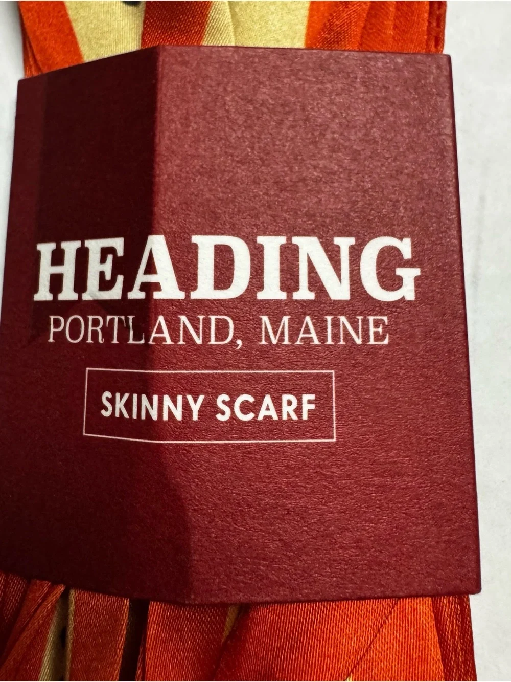 Heading Spooky Skinny Scarf Neck Scarf, Hair Tie, Wrist Wrap, or Bag Accent